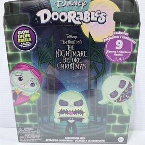 DISNEY DOORABLES NIGHTMARE BEFORE CHRISTMAS COLLECTION PEEK SET 9 GLOW IN DARK!!